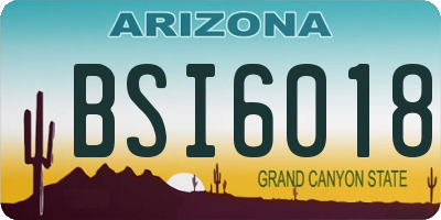 AZ license plate BSI6018