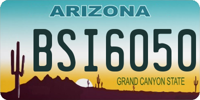 AZ license plate BSI6050