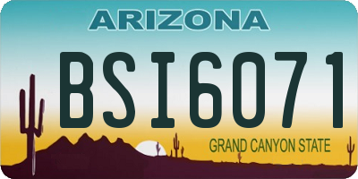 AZ license plate BSI6071