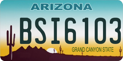 AZ license plate BSI6103