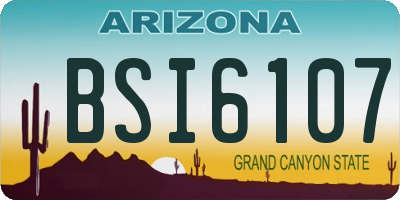 AZ license plate BSI6107
