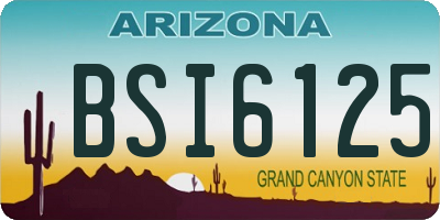 AZ license plate BSI6125