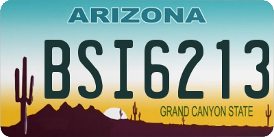 AZ license plate BSI6213