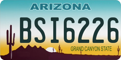 AZ license plate BSI6226