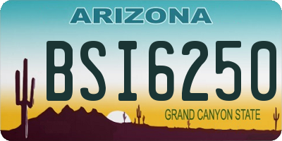 AZ license plate BSI6250