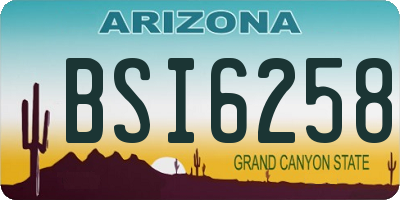 AZ license plate BSI6258