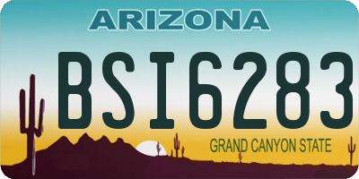 AZ license plate BSI6283
