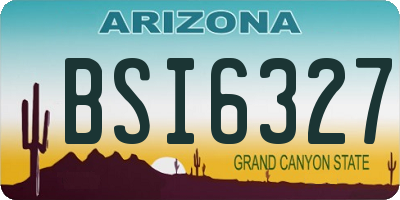 AZ license plate BSI6327