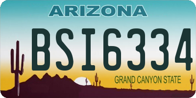 AZ license plate BSI6334