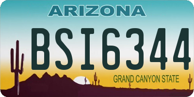 AZ license plate BSI6344