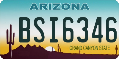 AZ license plate BSI6346
