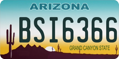 AZ license plate BSI6366