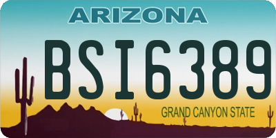 AZ license plate BSI6389