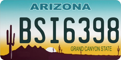 AZ license plate BSI6398