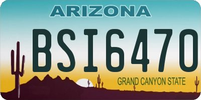 AZ license plate BSI6470