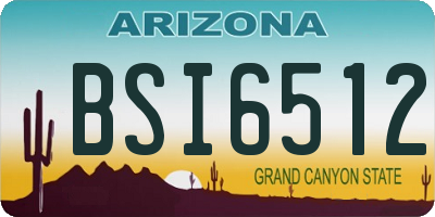 AZ license plate BSI6512