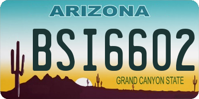 AZ license plate BSI6602