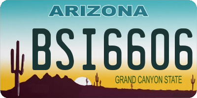 AZ license plate BSI6606