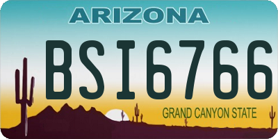 AZ license plate BSI6766