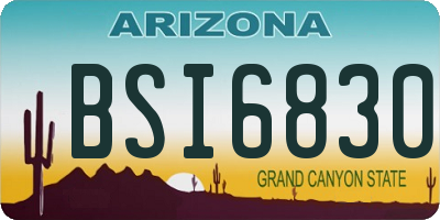 AZ license plate BSI6830