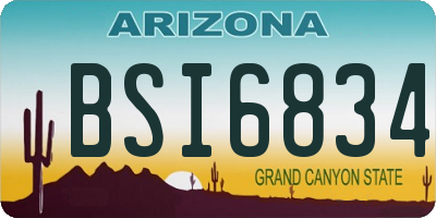 AZ license plate BSI6834