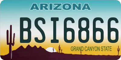 AZ license plate BSI6866