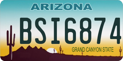 AZ license plate BSI6874