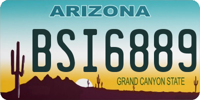 AZ license plate BSI6889