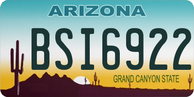 AZ license plate BSI6922
