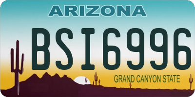 AZ license plate BSI6996