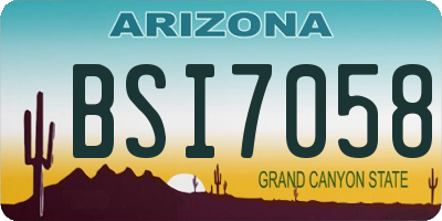 AZ license plate BSI7058