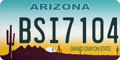 AZ license plate BSI7104