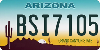 AZ license plate BSI7105