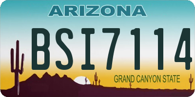 AZ license plate BSI7114