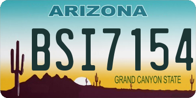 AZ license plate BSI7154