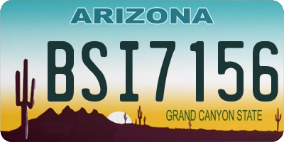 AZ license plate BSI7156