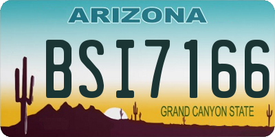 AZ license plate BSI7166