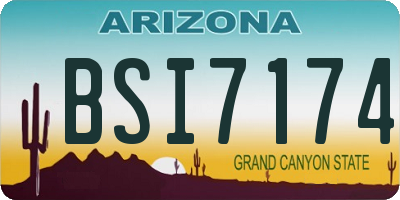 AZ license plate BSI7174