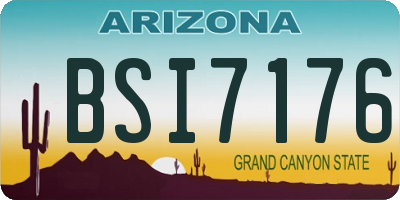 AZ license plate BSI7176