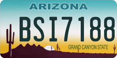AZ license plate BSI7188