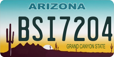 AZ license plate BSI7204