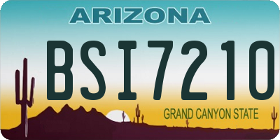 AZ license plate BSI7210