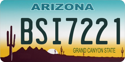 AZ license plate BSI7221