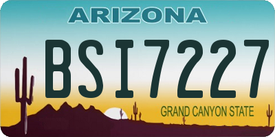 AZ license plate BSI7227