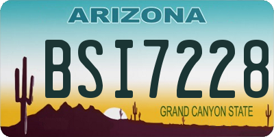 AZ license plate BSI7228