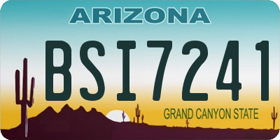 AZ license plate BSI7241