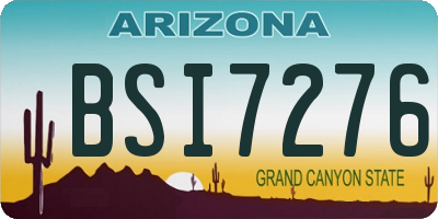 AZ license plate BSI7276