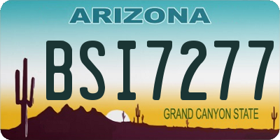 AZ license plate BSI7277