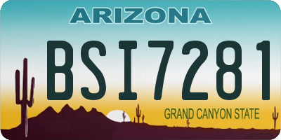 AZ license plate BSI7281