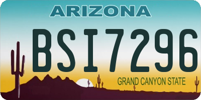 AZ license plate BSI7296